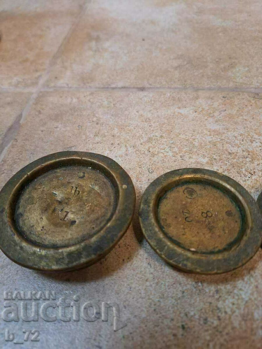 Auction Old English scale weights, scale Auction Old English scale weights, scale