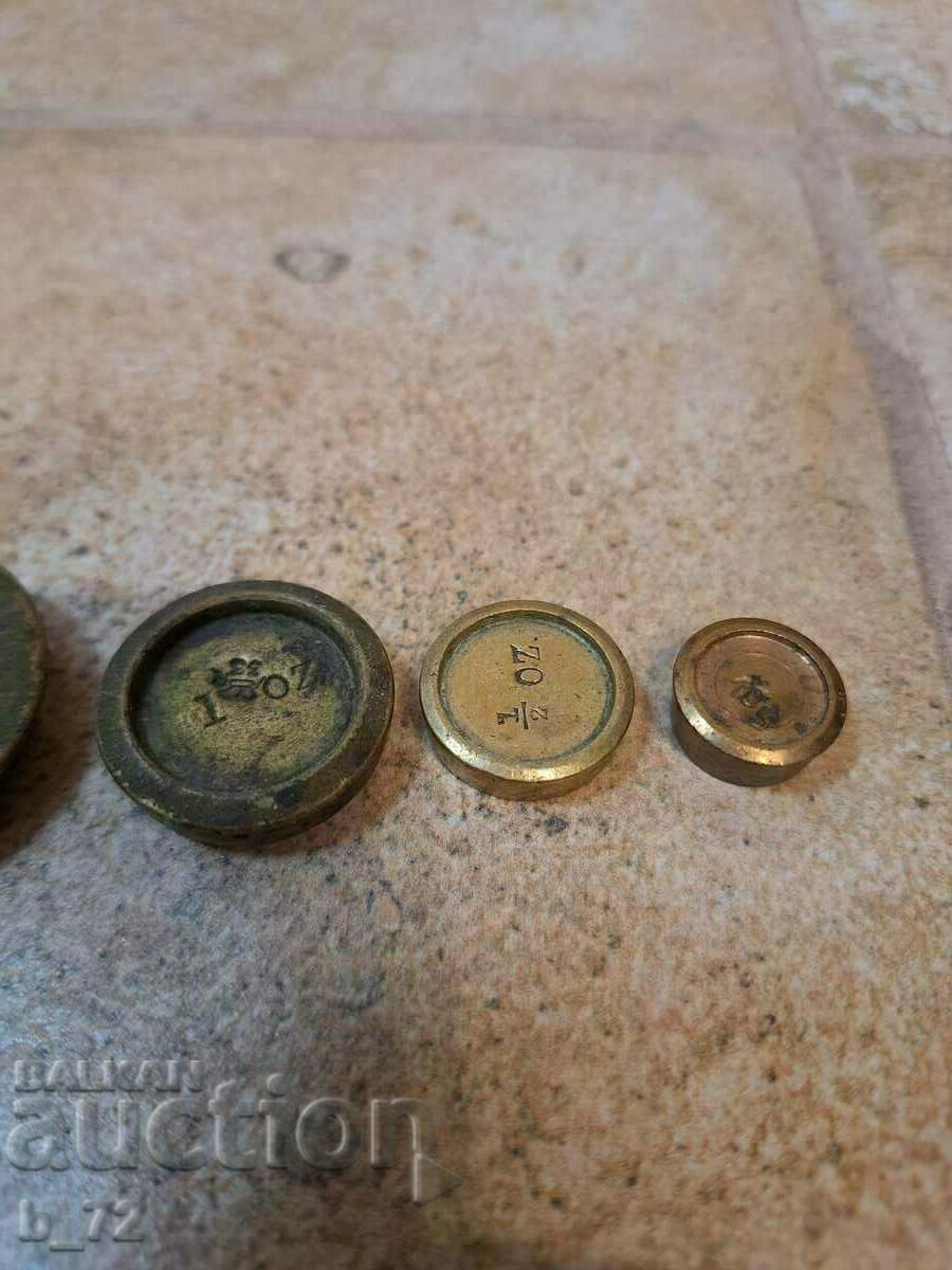 Old English scale weights, scale - 5 Old English scale weights, scale - 5