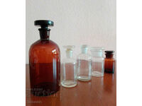 Lot of 5 old apothecary bottles