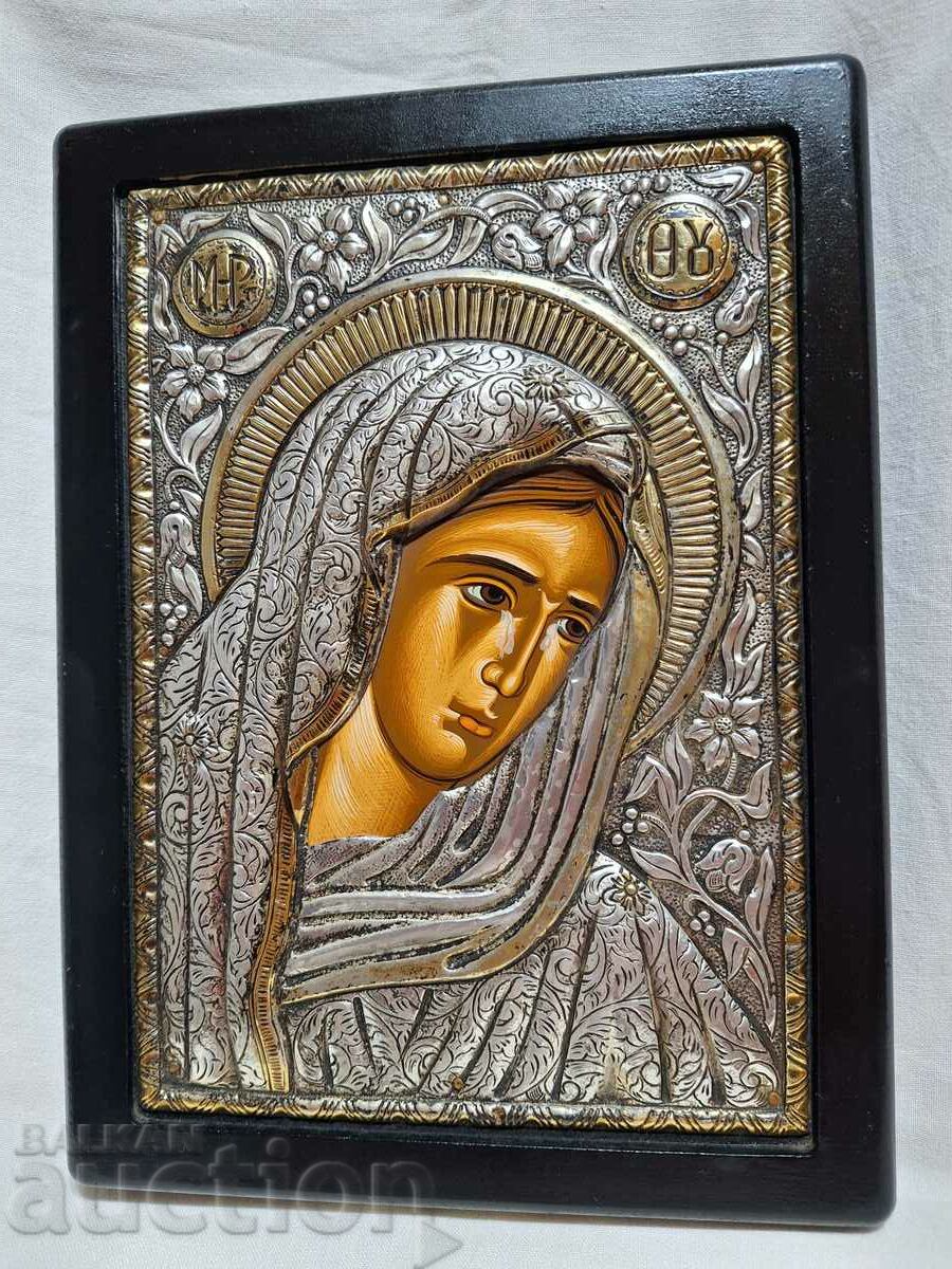 Сребърна икона--Богородица