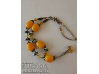 Vintage necklace - made of colored beads