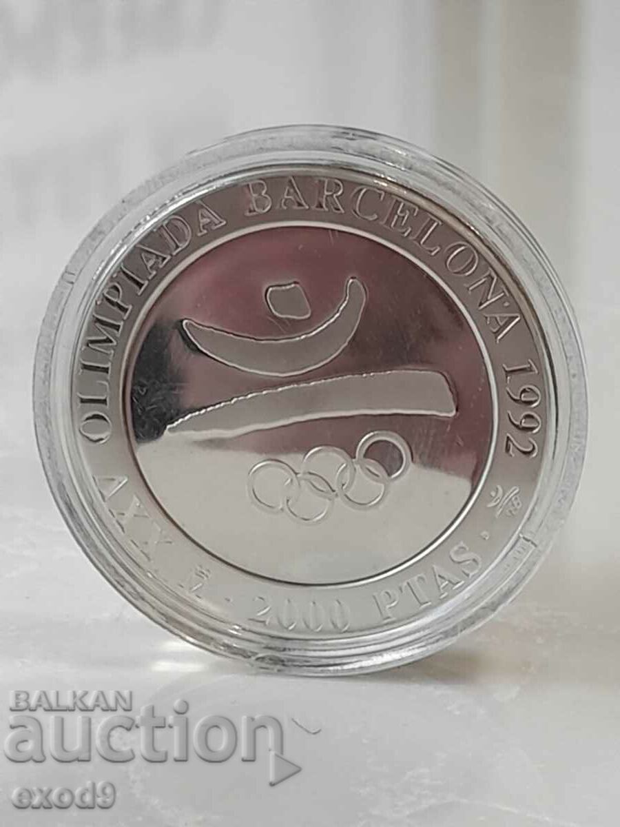 Silver coin 2000 Pesetas / Spain