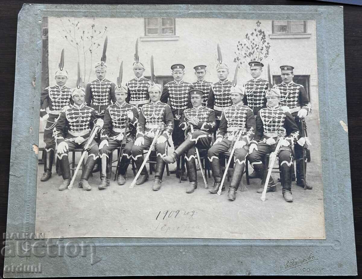 4037 Царство България група гвардейски офицери 1909г Хитров