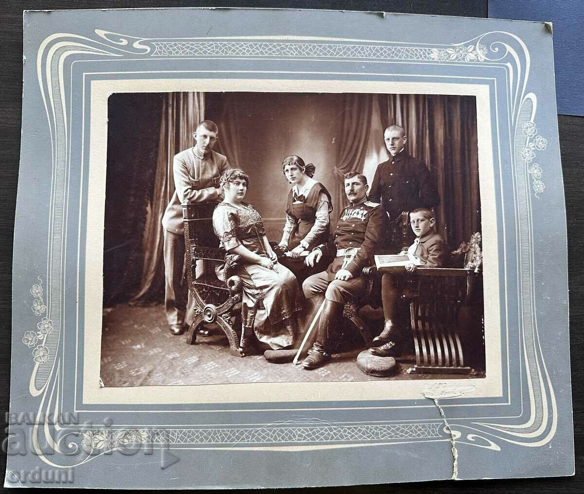 4039 Οικογενειακή φωτογραφία του Βασιλείου της Βουλγαρίας Συνταγματάρχης Shivarov 1916