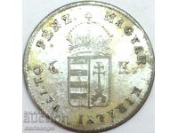 Унгария 6 кройцера HAT 1849 сребро - рядка