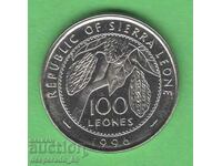 (¯`'•.¸ 100 leone 1996 SIERRA LEONE UNC ¸.•'´¯)