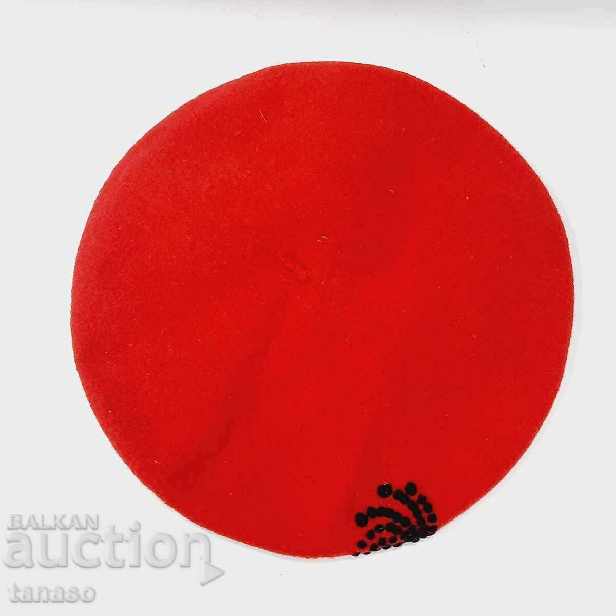 Wool red women's beret, hat, cap(17.3) with price 15.00 BGN | € 7.67