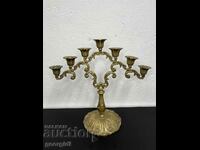 A large old Jewish candlestick. #4880