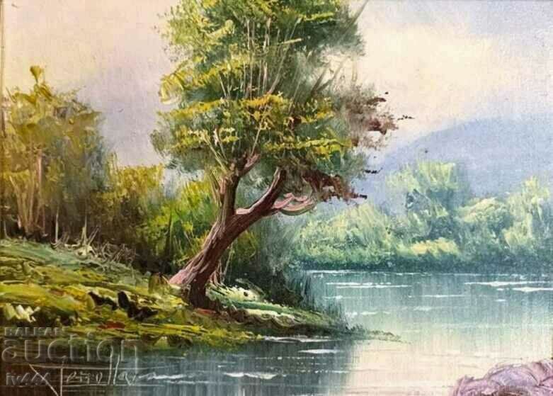 Auction OLD OIL PAINTING FROM WESTERN EUROPE - PICTURESQUE LANDSCAPE Auction OLD OIL PAINTING FROM WESTERN EUROPE - PICTURESQUE LANDSCAPE