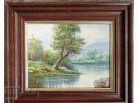OLD WESTERN EUROPEAN OIL PAINTING - SCENIC LANDSCAPE