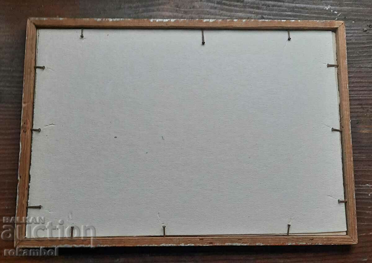 Delivery of Painting "Village" by hud. Stefan Kutsarov, ink on cardboard Delivery of Painting "Village" by hud. Stefan Kutsarov, ink on cardboard