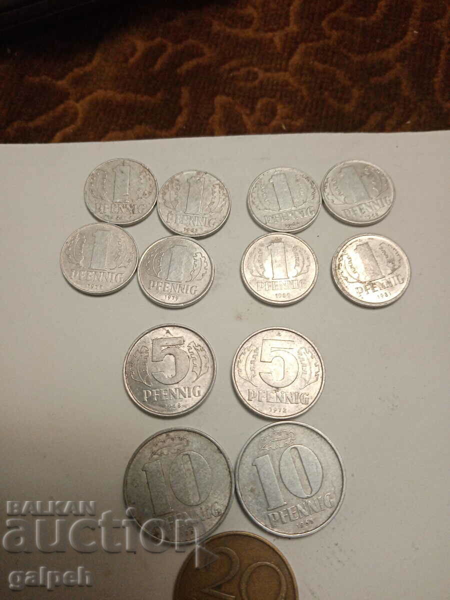 Auction  LOT OF COINS - GDR, GERMANY - 35 pcs. - BGN 3.5