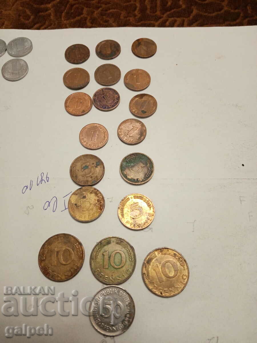 LOT OF COINS - GDR, GERMANY - 35 pcs. - BGN 3.5 - 5