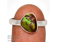 SILVER RING WITH FIRE AGATES (MEXICO)