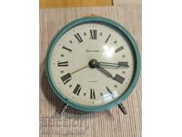 Руски Соц СССР Настолен Голям Часовник Янтар