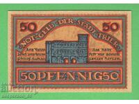 (¯`'•.¸NOTGELD (city Trier) 1921 UNC -50 pfennig¸.•'´¯)