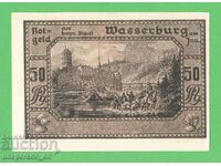 (¯`'•.¸NOTGELD (гр. Wasserburg) 1920 UNC -50 пфенига¸.•'´¯)