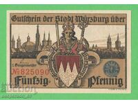 (¯`'•.¸NOTGELD (гр. Würzburg) 1920 UNC -50 пфенига¸.•'´¯)