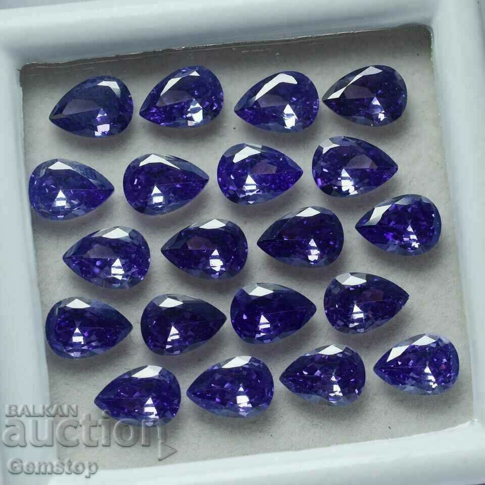 Delivery of 9.00ct natural tanzanite pear 10pcs. cert. GIR Delivery of 9.00ct natural tanzanite pear 10pcs. cert. GIR