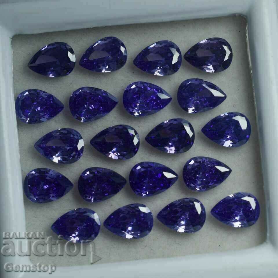 9.00ct natural tanzanite pear 10pcs. cert. GIR - 5 9.00ct natural tanzanite pear 10pcs. cert. GIR - 5