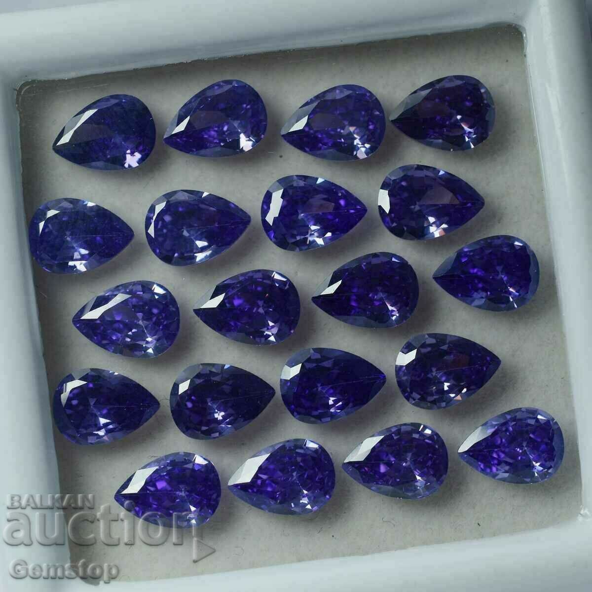 9.00ct natural tanzanite pear 10pcs. cert. GIR 9.00ct natural tanzanite pear 10pcs. cert. GIR