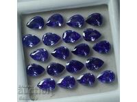 9.00ct natural tanzanite pear 10pcs. cert. GIR