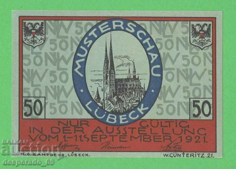 (¯`'•.¸NOTGELD (City of Lübeck) 1921 UNC -50 pfennig¸.•'´¯) with price 3.50 BGN | € 1.79 (¯`'•.¸NOTGELD (City of Lübeck) 1921 UNC -50 pfennig¸.•'´¯) with price 3.50 BGN | € 1.79