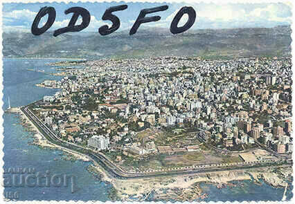 Lebanon - Beirut - aerial view - radio map - 1968