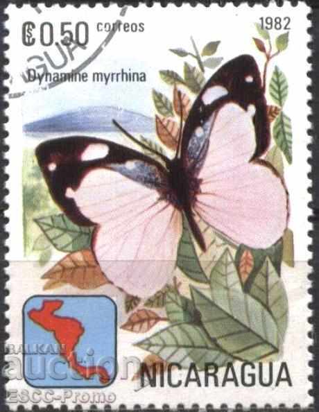 Branded brand Fauna Butterfly 1982 from Nicaragua