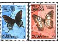 Επώνυμα γραμματόσημα Fauna Butterflies 1993 από την Κούβα