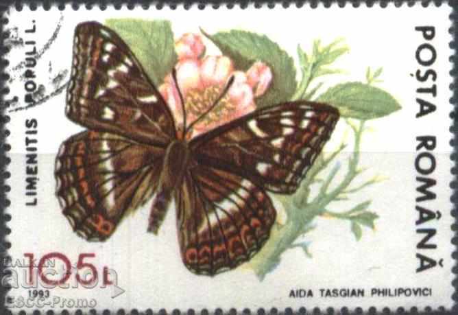 Stamped brand Fauna Butterfly 1993 from Romania