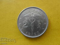 2 франка 1923 г.  Белгия