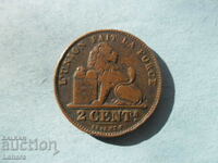 2 цента 1912 г.  Белгия
