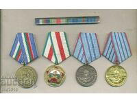 Set rar de medalii pentru Trupele de Construcții cu bloc original