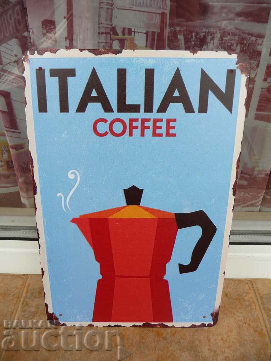 Καφές μεταλλική πινακίδα ιταλικός καφές kefvarka μακρύ σπιτικό