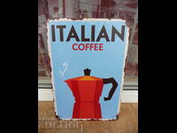 Καφές μεταλλική πινακίδα ιταλικός καφές kefvarka μακρύ σπιτικό
