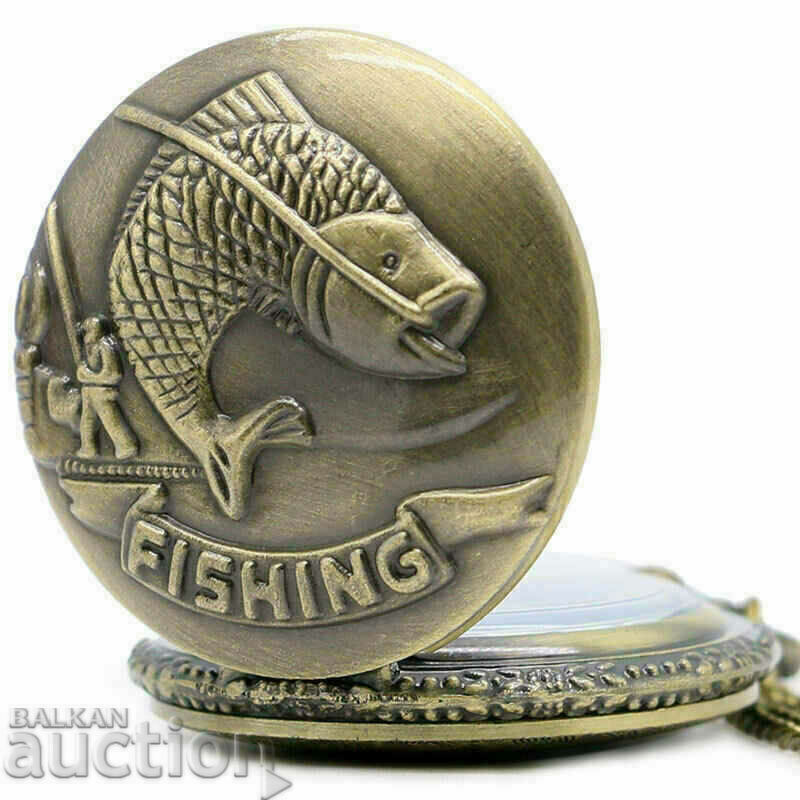 Παράδοση 2. Όμορφο ρολόι τσέπης με ψαράδες ψαράς ψαράς πιάσει καλάμι Παράδοση 2. Όμορφο ρολόι τσέπης με ψαράδες ψαράς ψαράς πιάσει καλάμι