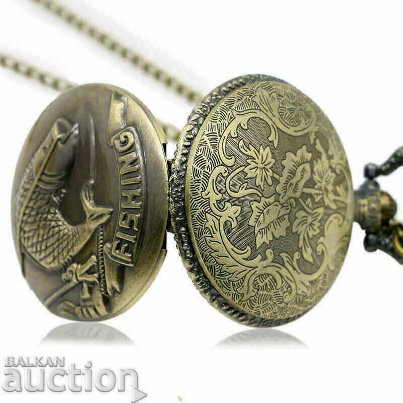 2. Όμορφο ρολόι τσέπης με ψαράδες ψαράς ψαράς πιάσει καλάμι - 5 2. Όμορφο ρολόι τσέπης με ψαράδες ψαράς ψαράς πιάσει καλάμι - 5