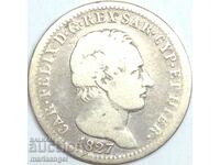Sardinia 1 Lira 1827 Italia Carlo Felice Argint