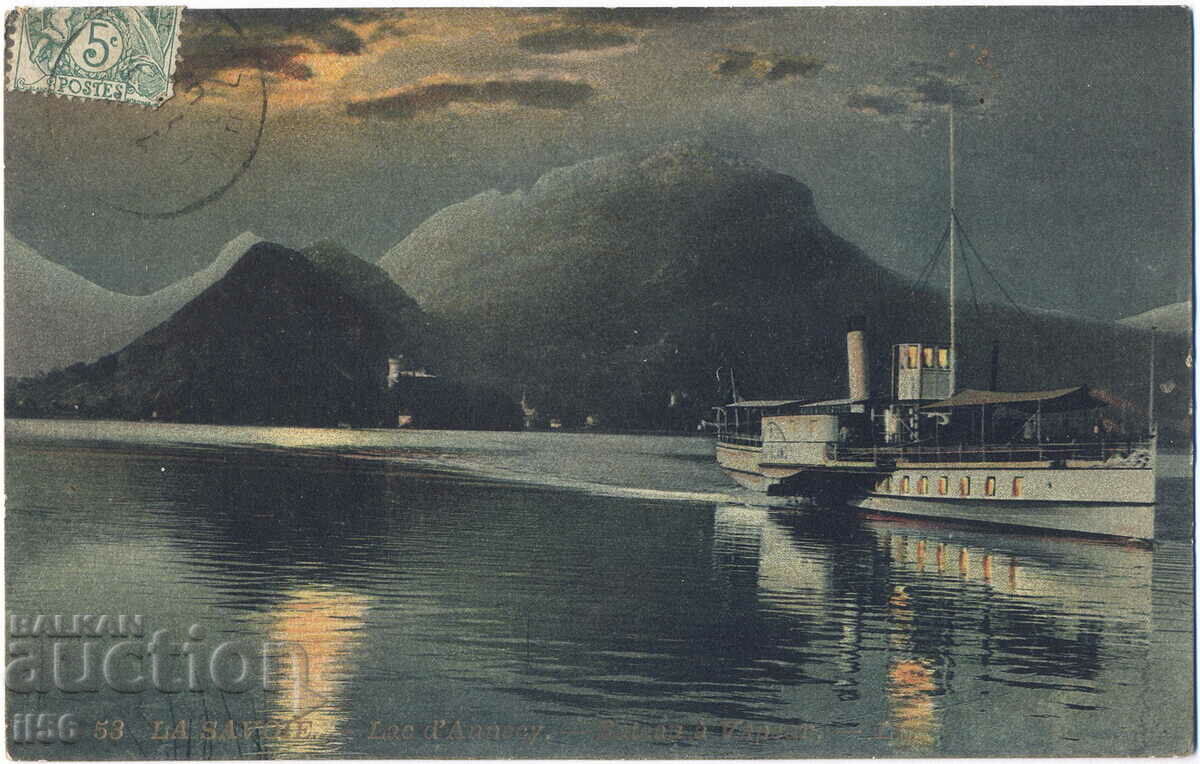 Франция - Савоя -Анеси - езеро - кораб - 1935