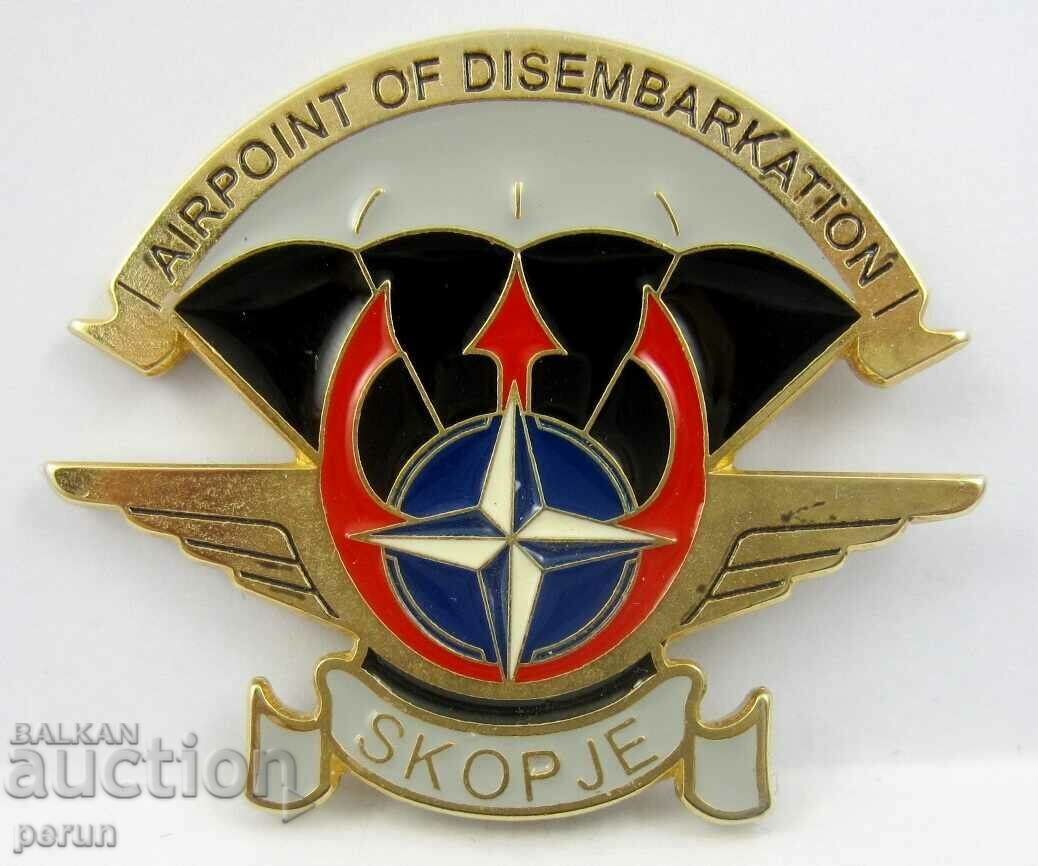 Însemne militare-Misiunea NATO în Macedonia-Forțele Aeriene-Aeroportul Militar Skopie