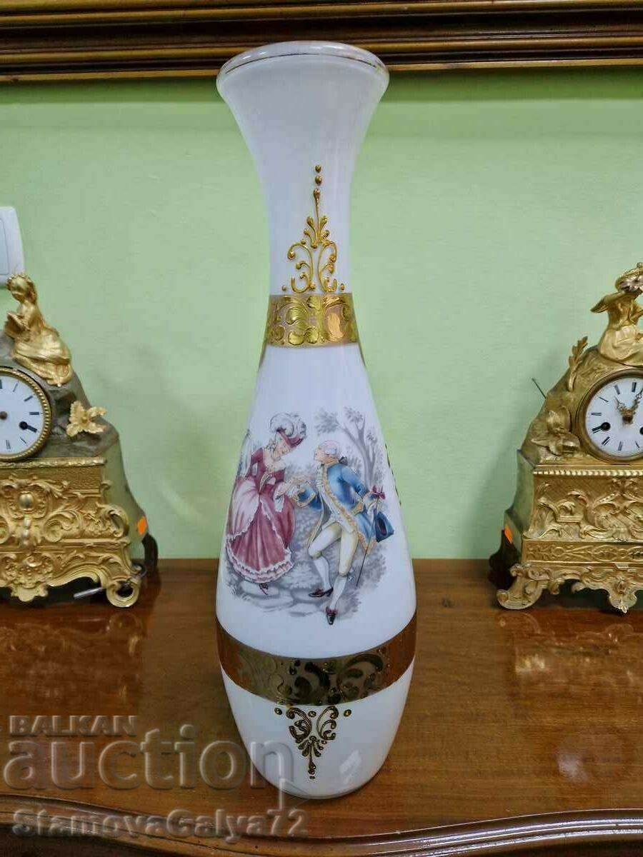 Superb Antique French Opaline Glass Vase with price 228.00 BGN | € 116.57 Superb Antique French Opaline Glass Vase with price 228.00 BGN | € 116.57