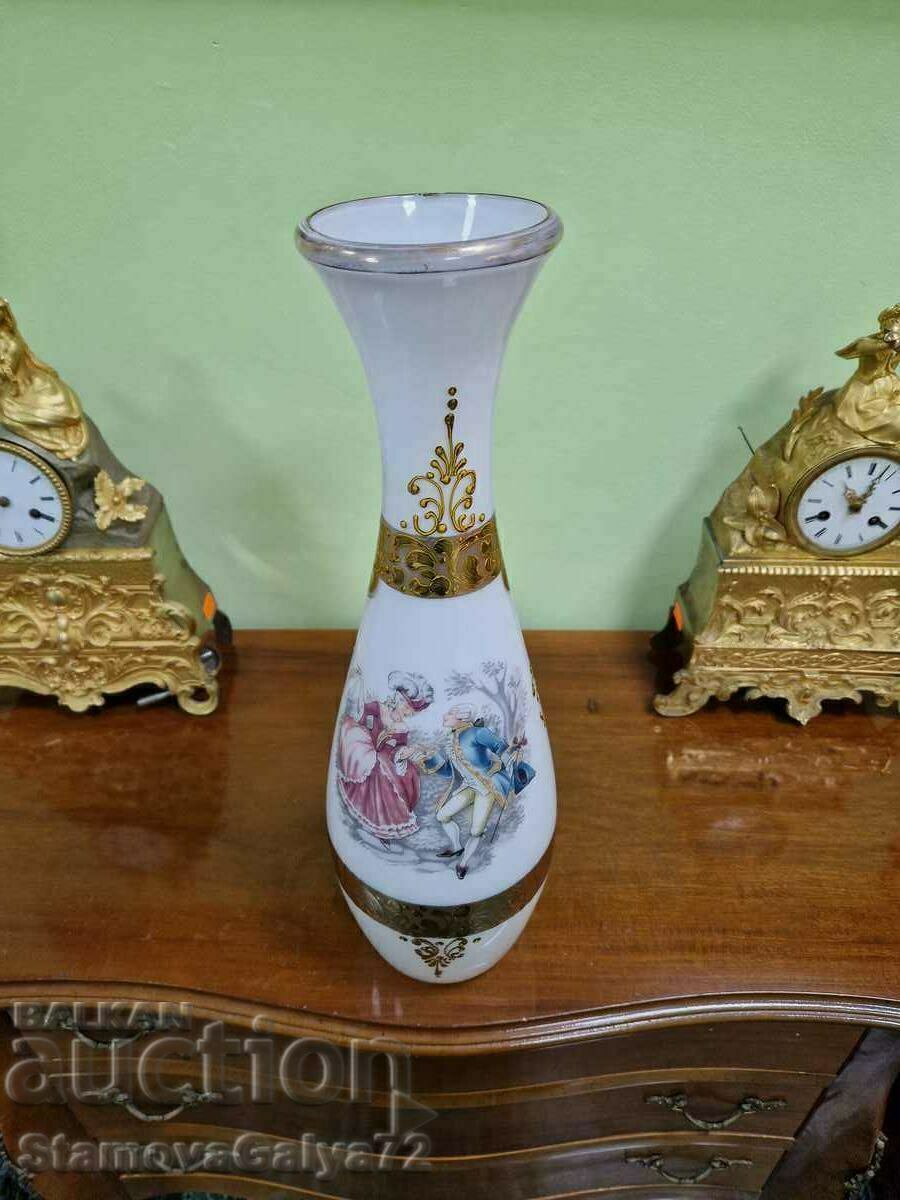 Auction Superb Antique French Opaline Glass Vase Auction Superb Antique French Opaline Glass Vase