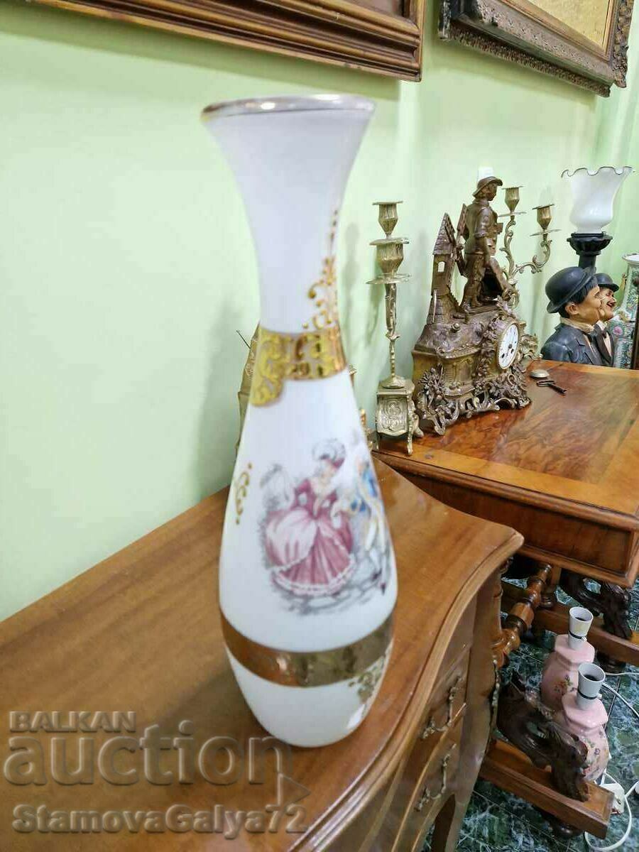 Superb Antique French Opaline Glass Vase - 6 Superb Antique French Opaline Glass Vase - 6
