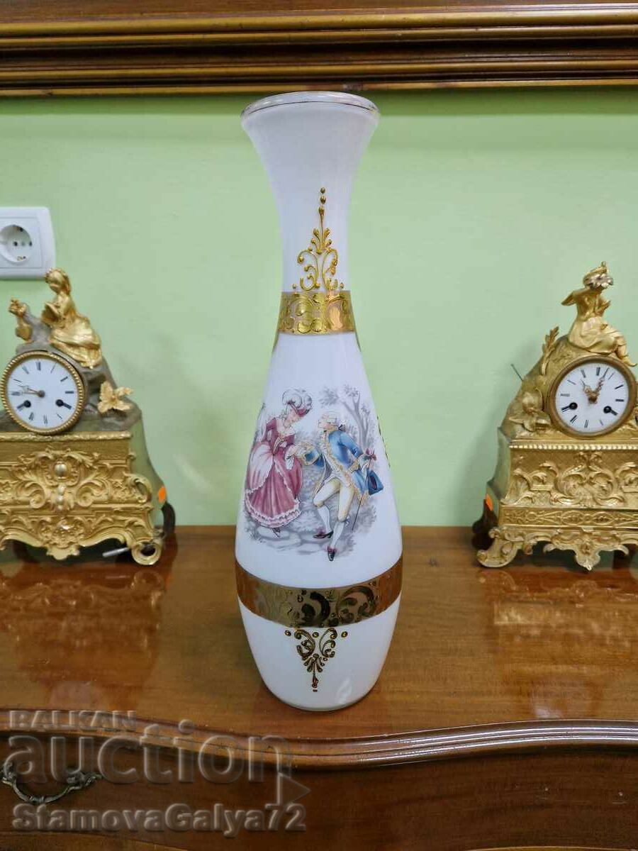 Superb Antique French Opaline Glass Vase