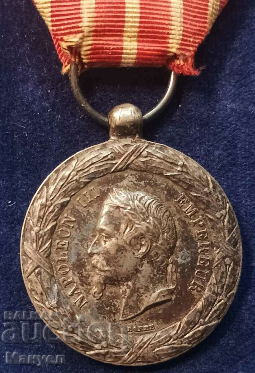Medal for participation in the Italian campaign of 1859. Napoleon III - 5 Medal for participation in the Italian campaign of 1859. Napoleon III - 5