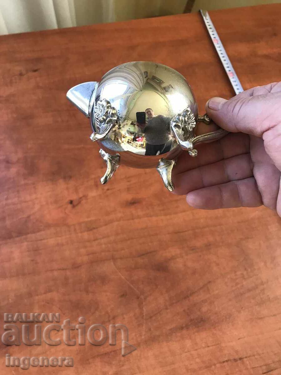 Auction DISH POT MILK CUP SILVER PLATED Auction DISH POT MILK CUP SILVER PLATED