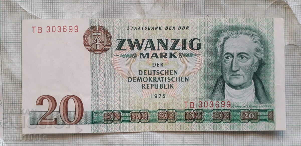 20 stamps 1975 GDR
