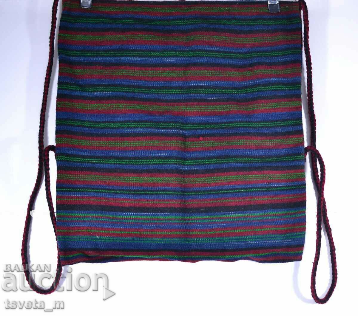 Wool handwoven bag, backpack