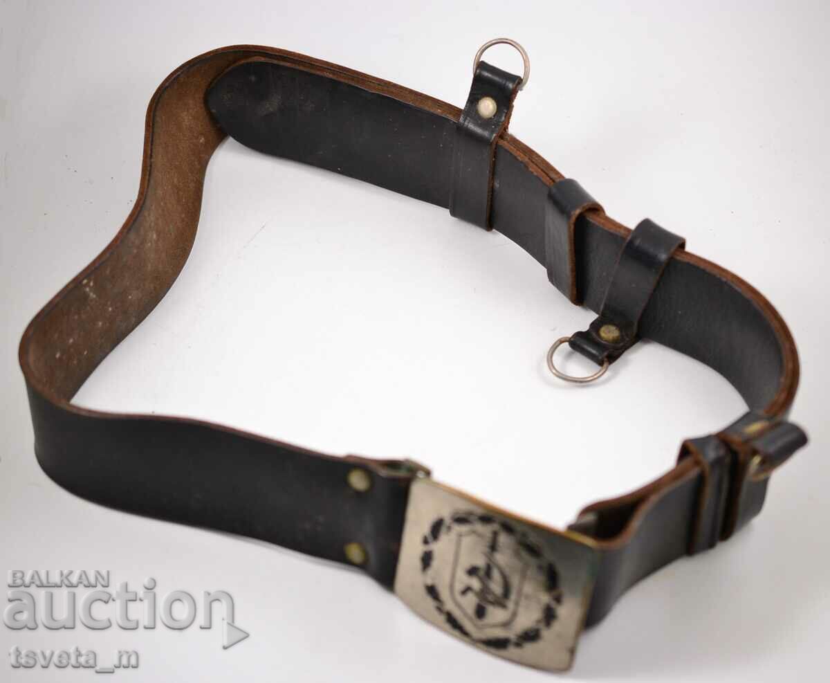 Leather belt "People's Militia" NM social
